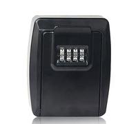 Boîte à clés murale - Rangement robuste à combinaison à 4 chiffres, armoire à clés décorative pour la sécurité de la maison et du bureau (noir)