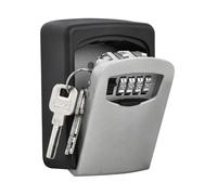 Boîte à Clés Sécurisée, Boîtier à Clefs Extérieur avec Code à 4 Chiffres, Placard offre à Clé Mural, Key Lock Box, Gris