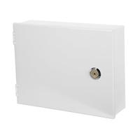 Boîte à Clés Sécurisée Lock Box Murale en Fer, Boîtier D'alarme Blanc | Montage Mural, Entrée par Clé, Protection Anti-effraction, pour Panneaux et Dispositifs D'accès