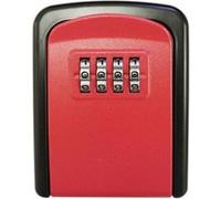 Herzberg, HG03817-RED, Boîtier De Sécurité sans Clé Rouge, Coffre à clés en ABS Durable, Couleur Rouge vibrante, Verrouillage à Combinaison 4 Cadrans, capacité de 5 clés, Installation Facile