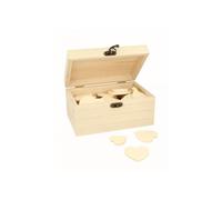 Boîte à coeurs - Artemio - 15x10x8 cm - Personnalisable - Livre d'or - Fermoir en laiton