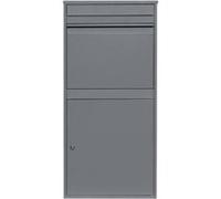 Boîte à Colis XL Anti-vol Grise en Acier Autportante Boîte aux Lettres Murale