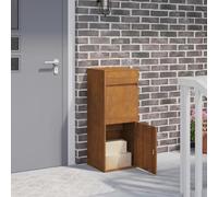 Boîte à colis avec porte en acier inoxydable résistant aux intempéries 41 x 38 x 103 cm verrouillable pour jardin extérieur avec serrure et clé pour un rangement sûr des colis