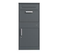 Boîte à Colis en métal anthracite - AXI Levi - Boîte aux Lettres pour Colis avec clé - 50,6 x 38,3 x 112 cm