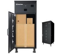 Boite A Colis Exterieur XXL 850x400x400mmantivol, Base réglable, résistant à la Pluie, antirouille, ventilé,Livraison de courrier et de Colis pour Maisons unifamiliales -Gris Anthracite.