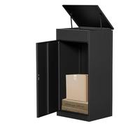 Boîte à Colis Extérieure XXL, Boîte aux Lettres avec Compartiment sur Pied pour Colis Boîte aux Lettres Anti-Vol avec Serrure à Code, Montage Mural Étanche pour Paquets Domestiques (Véranda/Jardin)