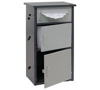 Boîte à Colis HWC-O51 89 x 49 x 38 cm Gris foncé/Gris Clair