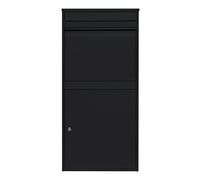 Boîte à Colis XL Anti-vol Noire en Acier Autportante Boîte aux Lettres Murale Colissimo -Grande boîtes jusqu'à 44 x 33 x 30 cm- 100% Sécurisée [Notification Scan Code Barres + 2 Clés ] Livrée à Plat
