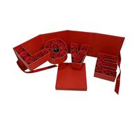 Boîte à collation avec lettre - cadeau vide de 19,8 cm, présentoir d'emballage sucré en papier d'art en tableau gris, unité de support élégante pour arrangement de ruban | Boîte à