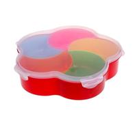 Boîte à collations en forme de fleur avec couvercle - Compartiments amovibles, pratique pour le rangement des snacks
