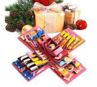 Boîte à collations explosive | Articles de fête réutilisables et créatifs multicouches, boîte à bonbons de Noël | Pour anniversaire, Halloween, fêtes, Nouvel An, adultes, famille, amis