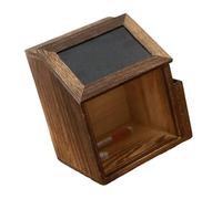 Boîte à commentaires décorative murale rétro en bois avec tableau à message verrouillable et compartiment latéral en bois