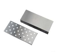 Boîte à copeaux de bois de 30,5 cm en acier inoxydable pour barbecue avec grille d'aération et couvercle rabattable pour tuyaux en bois granulés offrant une construction et un meilleur contrôle de la