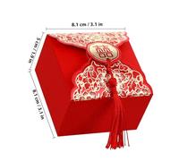 Boîte à Cotillons Rouge en Papier, 20 Pièces, Coffret Présent Mariage | Style Chinois Élégant, pour Fêtes et Autres Célébrations, Emballage Pratique pour Présents Spéciaux