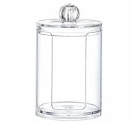 Boîte à Cotons Démaquillants en Plastique, Rangement Moderne Minimaliste | Salle de Bain et Coiffeuse, Rainure D’accès Pratique, Touche Délicate, Limite le Désordre du Plan