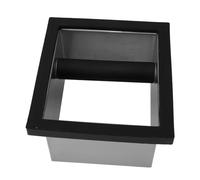 Boîte à Coups sans Fond, Cake Ground Knock Bin en Acier en Acier Inoxydable Couc à Décharge de Bac Ouvert Boîtier Inférieur intégré dans un Seau de Déchets de Bureau pour Home