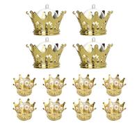 Boîte à Couronne en Plastique Doré, Lot de 12, Remplissable | Boîte à Dragées Mariage, Forme Couronne avec Dôme, pour Présents de Mariage et Fêtes de Princesse