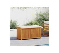 vidaXL Boîte à coussins d'extérieur 113 x 50 x 60,5 cm Bois massif d'acacia