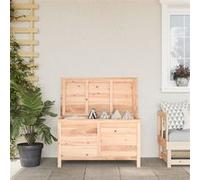 Boîte à coussins d'extérieur 99x50x56,5 cm bois de sapin massif, conteneur à coussins, boîte à coussins de jardin, boîte, boîte de rangement