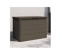 vidaXL Boîte à coussins d'extérieur brun 77,5x44,5x53 cm polypropylène 366604