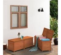 Boîte à coussins d extérieur Marron 150x50x56 cm Sapin massif Marron G