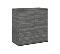 Boîte à coussins de jardin Résine tressée 100x49x103,5 cm Gris