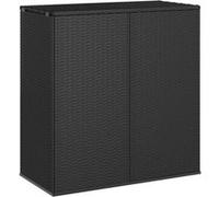 Boîte à coussins de jardin Résine tressée 100x49x103,5 cm Noir Noir G