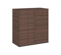 Boîte à coussins de jardin Résine tressée 100x49x103,5cm Marron