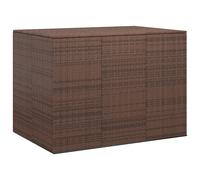 Boîte à coussins de jardin Résine tressée 145x100x103 cm Marron Marron G