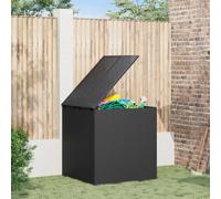 Boîte à Coussins de Jardin Résine Tressée 100x97,5x104 cm Noir Coffre vidaXL
