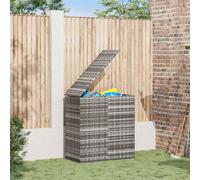 Boîte à Coussins de Jardin Résine Tressée 100x97,5x104 cm Noir Coffre vidaXL