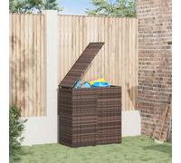 Vidaxl Boîte À Coussins De Jardin Résine Tressée 100x49x103,5cm Marron Marron