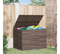 Boîte à Coussins de Jardin Résine Tressée 100x97,5x104 cm Noir Coffre vidaXL