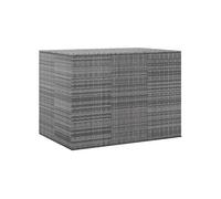 Boîte à coussins de jardin Résine tressée 145x100x103 cm Gris