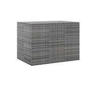 Boîte à coussins de jardin Résine tressée 145x100x103 cm Gris317231
