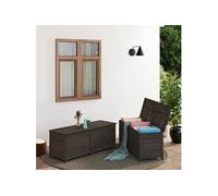 Boîte à Coussins d'Extérieur Coffre de Rangement Conteneur à Oreillers de Jardin Patio Terrasse Anthracite 150x50x56 cm Sapin Massif