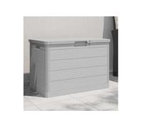vidaXL Boîte à coussins d'extérieur Gris 77,5x44,5x53 cm polypropylène