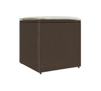 Boîte à coussins en polyrotin - vidaXL - Marron - 50x50x50 cm - Rangement extérieur - Résistant aux intempéries