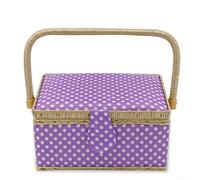 Boîte à couture avec plusieurs sections pour ranger facilement ciseaux, fils, etc. (1 violet)
