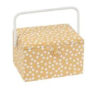 Hobby Gift Grande boîte de rangement pour couture artisanale BoisTissu, Tache Ocre