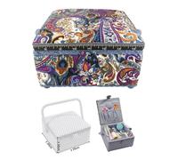 Boîte à couture carrée - MDC - L20xH11cm - Couleur d'Espagne