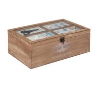 Boîte à Couture compartimentée en Bois et Verre - Atmosphera