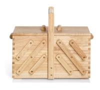 Boîte à couture - PRYM - Bois foncé - Système d'accordéon - Taille M