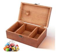 Boite A Couture Vide, Matériau Bois Portable Boîte À Couture En Bois Vintage Avec Compartiments Kit De Coutures Et Accessoires D'outils Nécessaire Coutures Pour Famille Laverie Automatique(Boîte Vide)