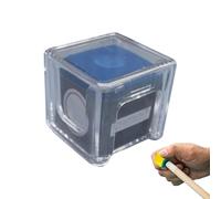 Boîte à craie authentique en acrylique pour queues de billard, étui de 3,2 cm avec fonction transparente, support compact, récipient à craie avec design moderne, accessoire de table pour billard et