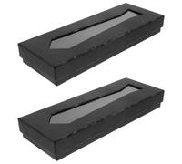 Boîte à Cravates pour Hommes Élégante Noire Effet Serpent 2 Pièces | Carton Rigide, Rangement Polyvalent, pour Voyage et Présentation Retail, pour Accessoires Formels et Pochettes