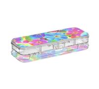 Boîte à crayons en plastique transparent avec couvercle hermétique pour bureau 21 x 7 x 5 cm (L x l x H)
