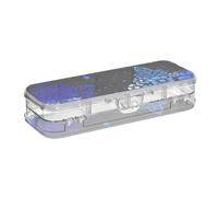 Boîte à crayons noire transparente avec couvercle hermétique pour bureau 21 x 7 x 5 cm (L x l x H)