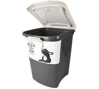 Boite à croquettes 38 Litres nourriture pour chien, avec une pelle - Flamingo