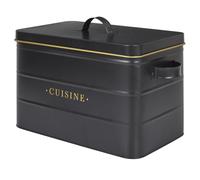 Boîte à Cuisine en Métal "Lounge" 33cm Noir